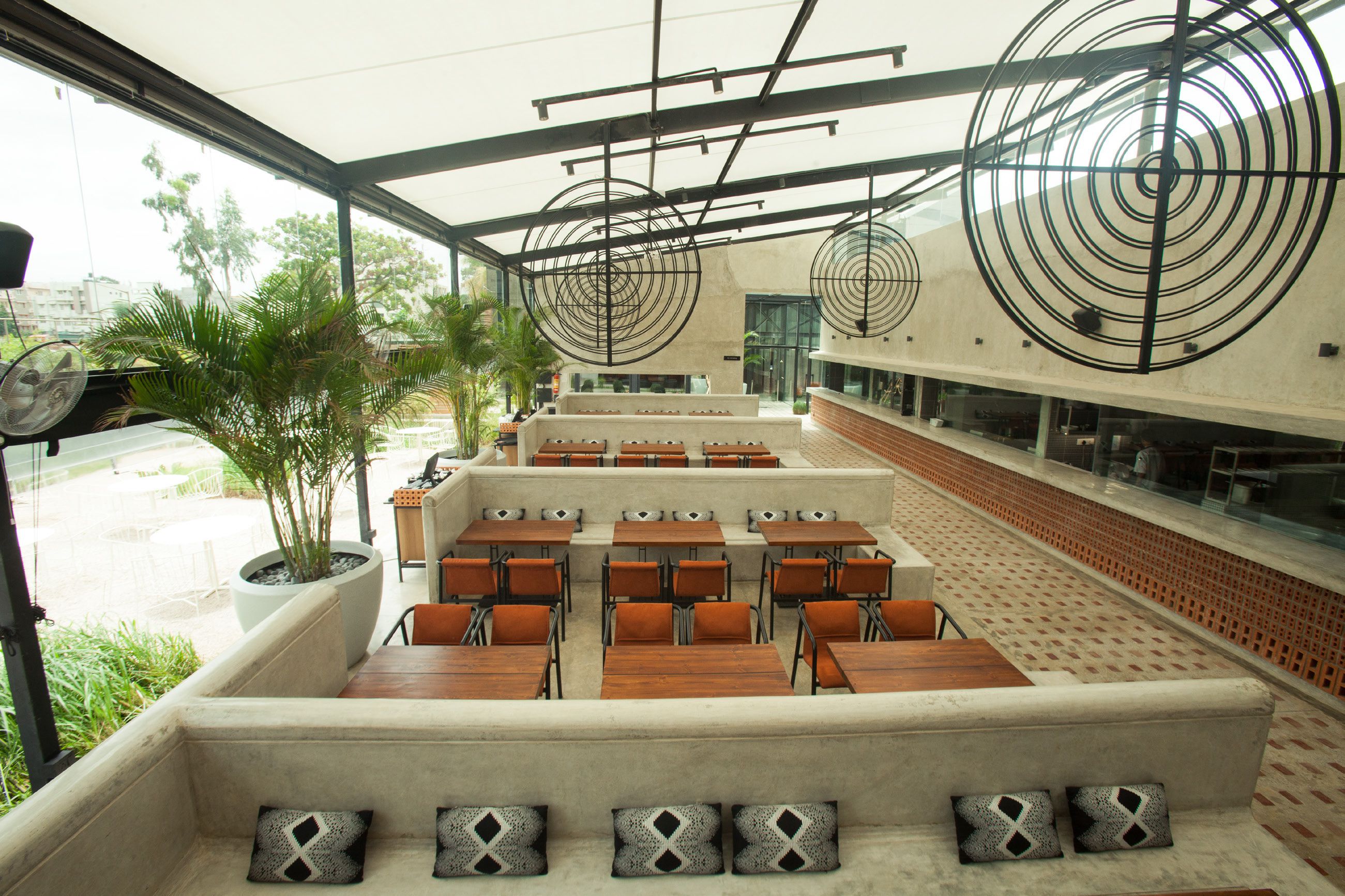 Modern dining space with elegant setup